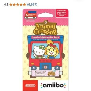 Nintendo Animal Crossing Sanrio Amiibo Card Set
